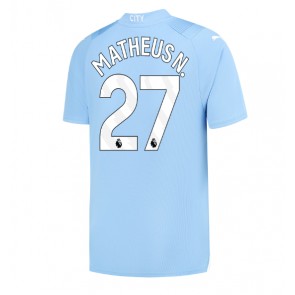 Manchester City Matheus Nunes #27 Replica Home Stadium Shirt 2023-24 Short Sleeve